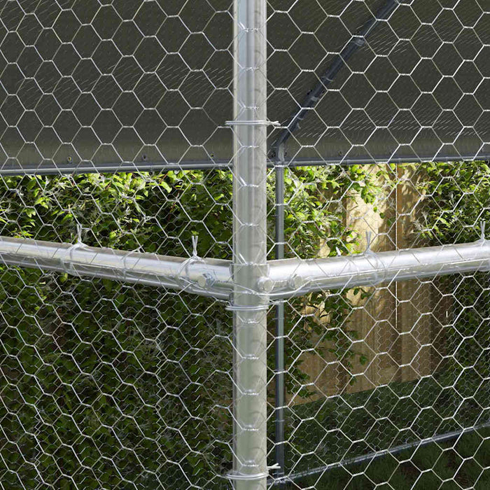 Cușcă pentru pui Argintiu 600 x 200 x 198.5 cm Oțel galvanizat - WALTI WALTI