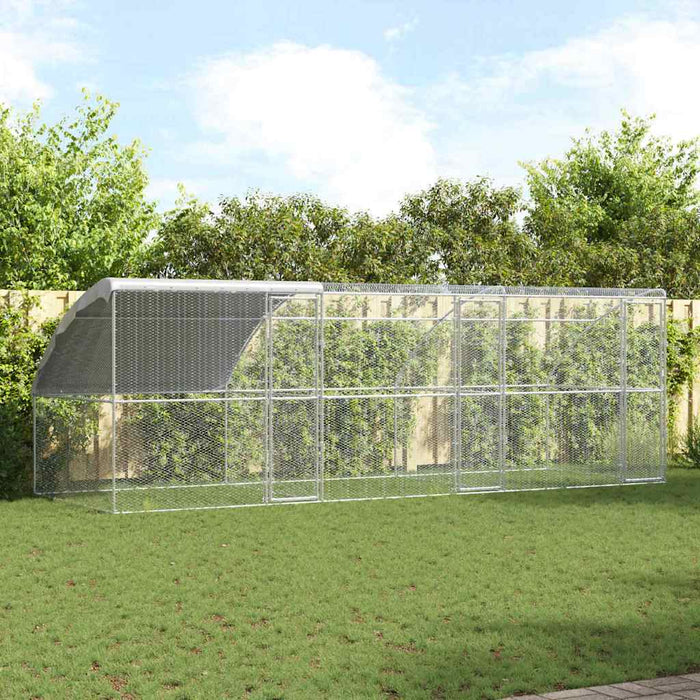 Cușcă pentru pui Argintiu 600 x 200 x 198.5 cm Oțel galvanizat - WALTI WALTI