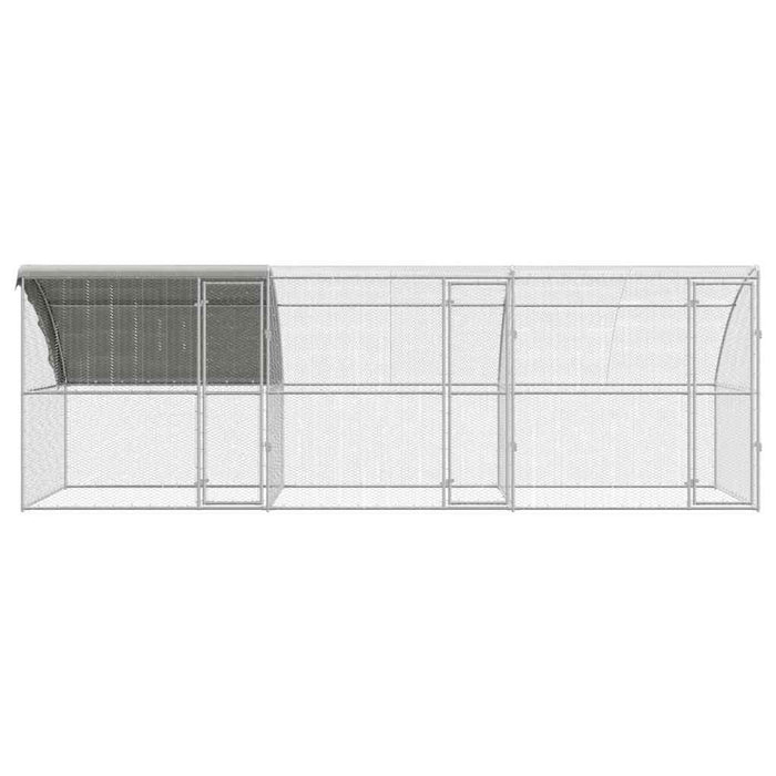 Cușcă pentru pui Argintiu 600 x 200 x 198.5 cm Oțel galvanizat - WALTI WALTI