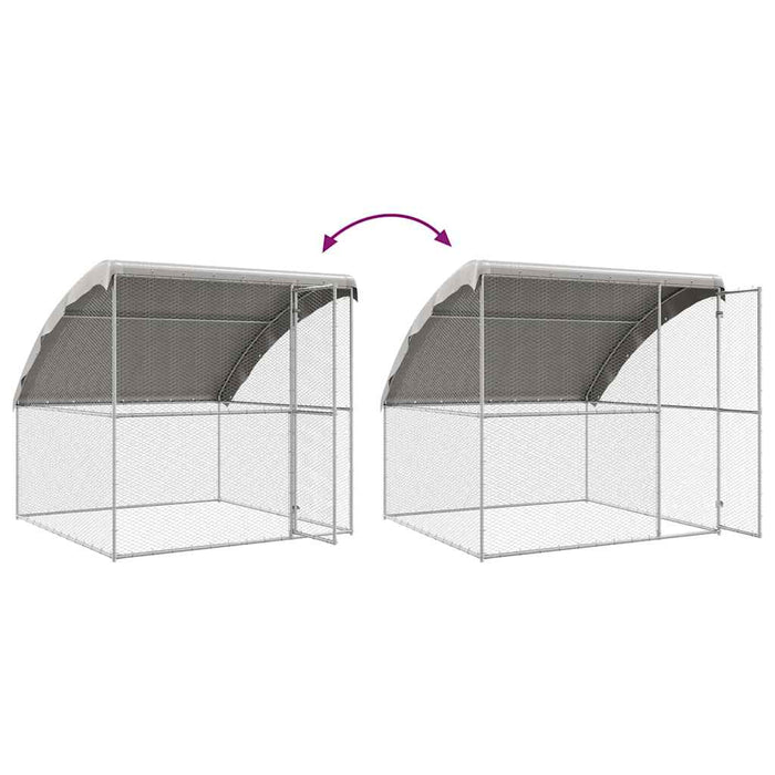 Cușcă pentru pui Argintiu 600 x 200 x 198.5 cm Oțel galvanizat - WALTI WALTI