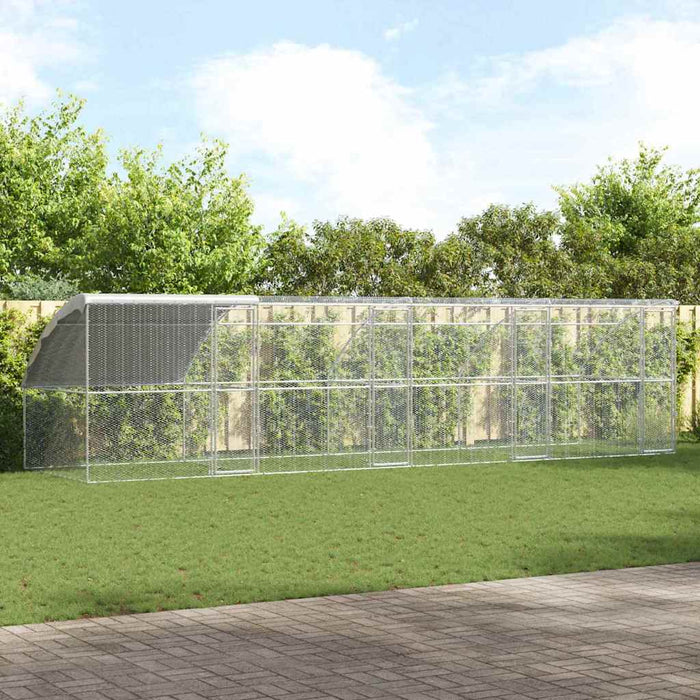 Cușcă pentru pui Argintiu 800 x 200 x 198.5 cm Oțel galvanizat - WALTI WALTI