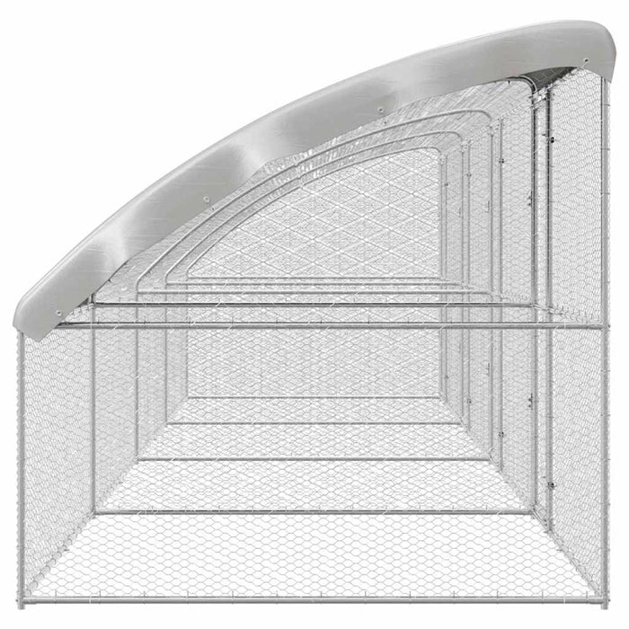 Cușcă pentru pui Argintiu 800 x 200 x 198.5 cm Oțel galvanizat - WALTI WALTI