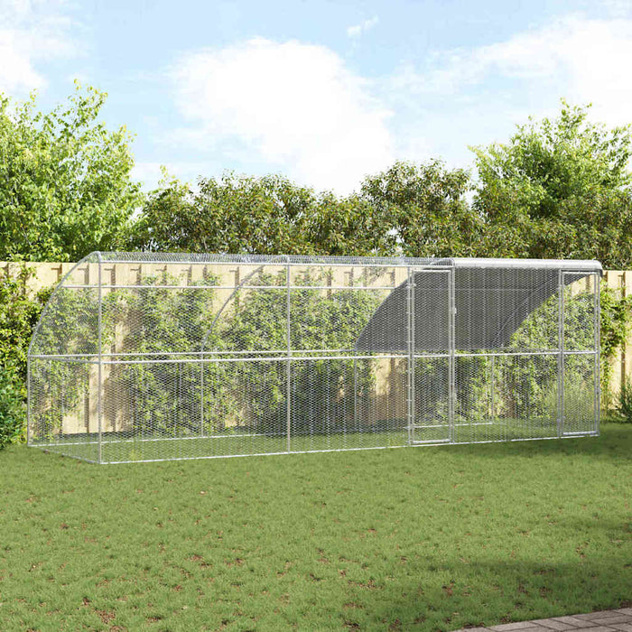 Cușcă pentru pui Argintiu 600 x 200 x 198.5 cm Oțel galvanizat - WALTI WALTI