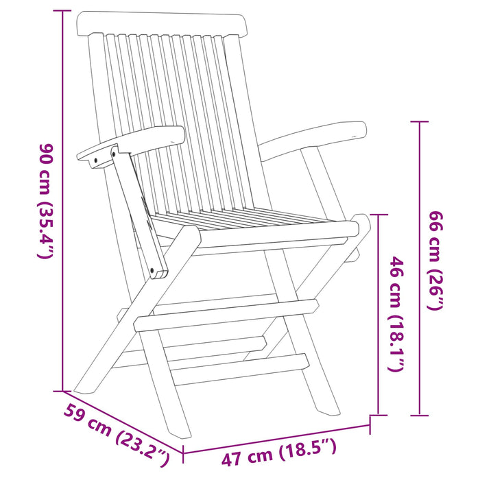 Set de masă pentru grădină 5 pcs Maro Lemn solid de tec WALTI