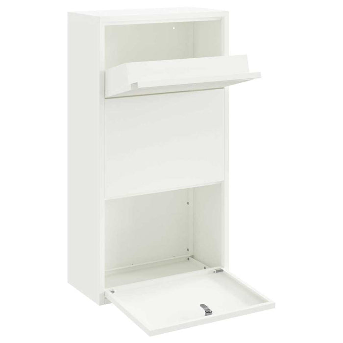 Cutie pentru colet cu depozitare Alb 44 x 22 x 82 cm Oțel - WALTI WALTI