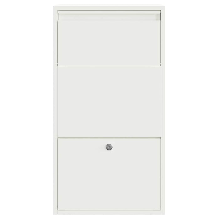 Cutie pentru colet cu depozitare Alb 44 x 22 x 82 cm Oțel - WALTI WALTI