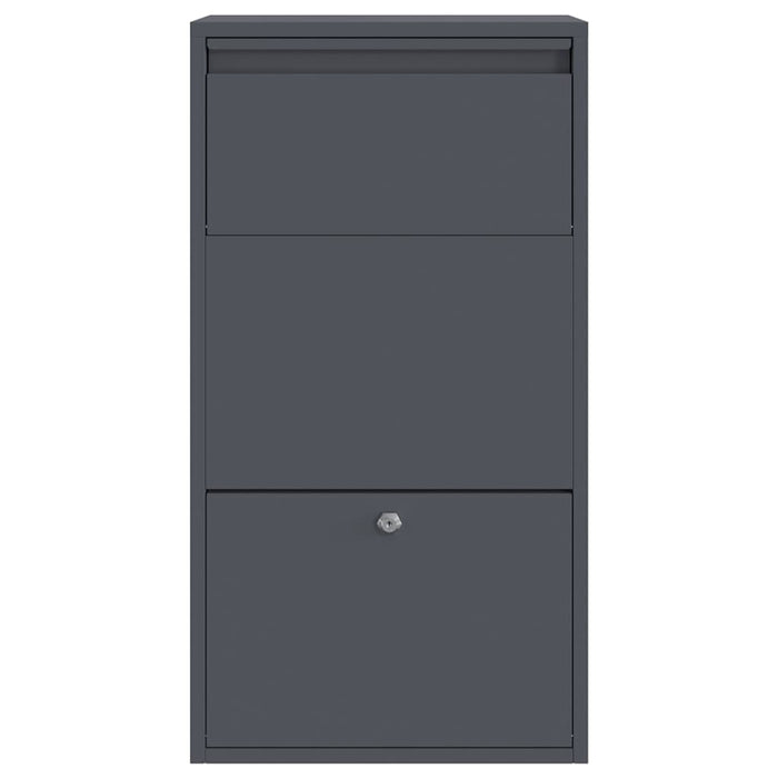 Cutie pentru colet cu depozitare Antracit 44 x 22 x 82 cm Oțel - WALTI WALTI