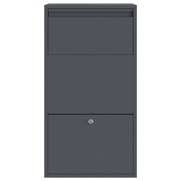 Cutie pentru colet cu depozitare Antracit 44 x 22 x 82 cm Oțel - WALTI WALTI