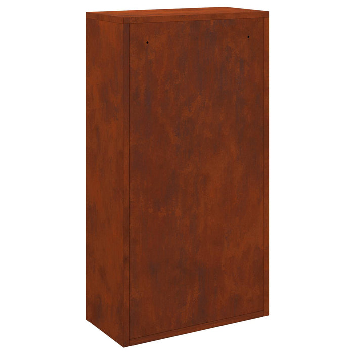 Cutie pentru colet cu depozitare cu ușă Ruginit 44 x 22 x 82 cm - WALTI WALTI