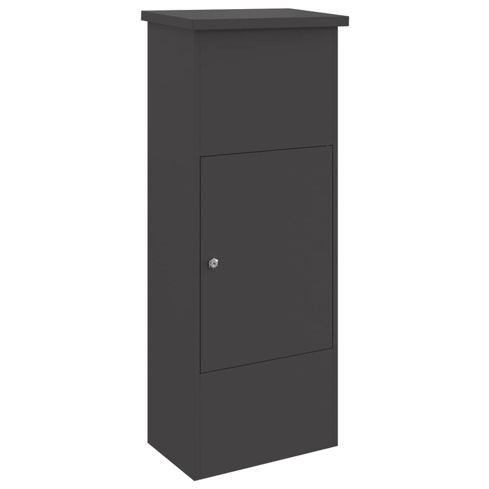 Cutie pentru colet cu ușă Negru 44,5 x 29 x 110,5 cm Oțel - WALTI WALTI