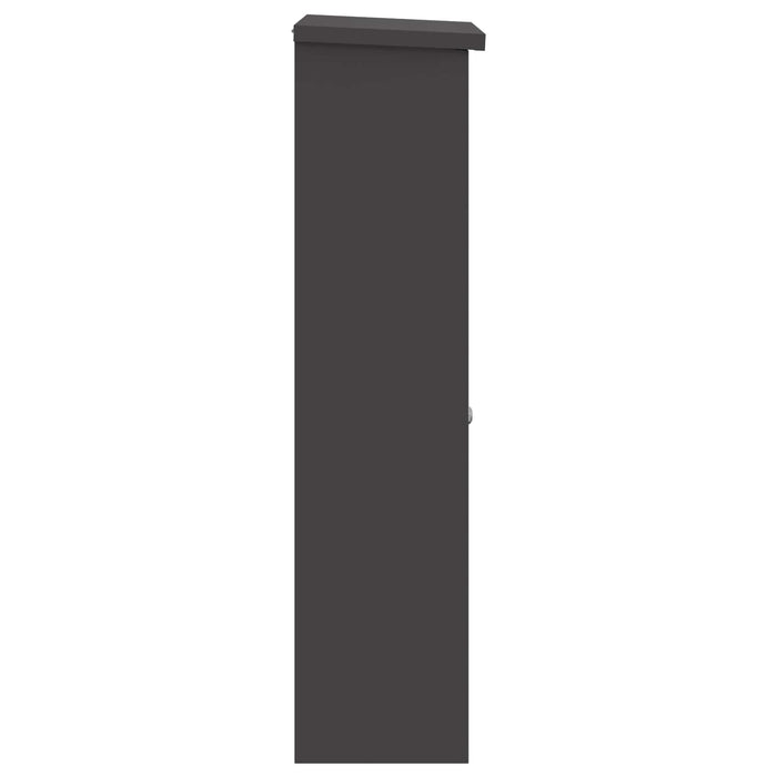 Cutie pentru colet cu ușă Negru 44,5 x 29 x 110,5 cm Oțel - WALTI WALTI