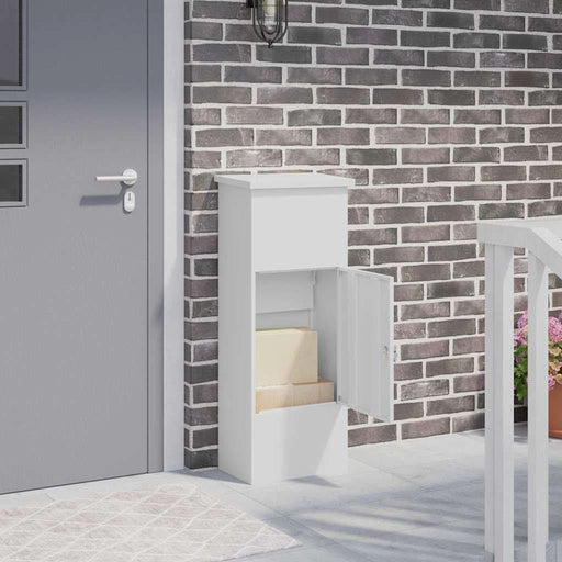 Cutie pentru colet cu depozitare Alb 44,5 x 29 x 110,5 cm Oțel - WALTI WALTI