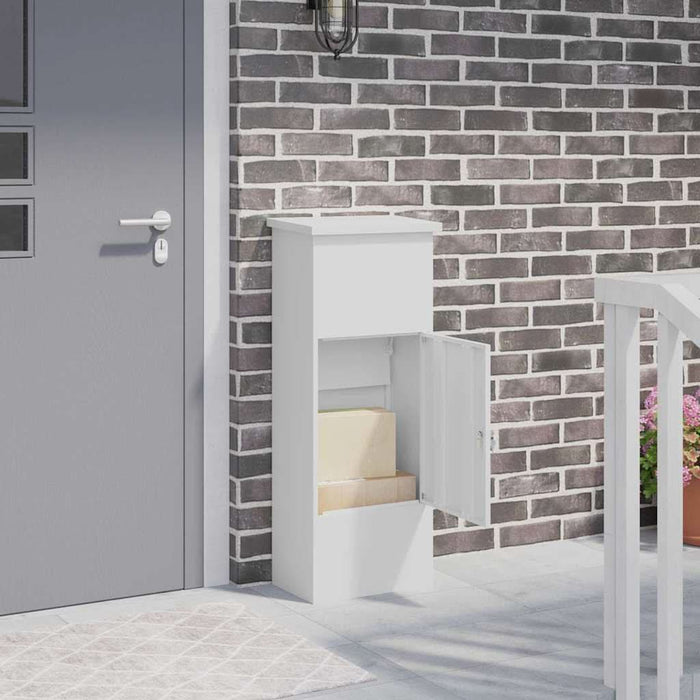 Cutie pentru colet cu depozitare Alb 44,5 x 29 x 110,5 cm Oțel - WALTI WALTI
