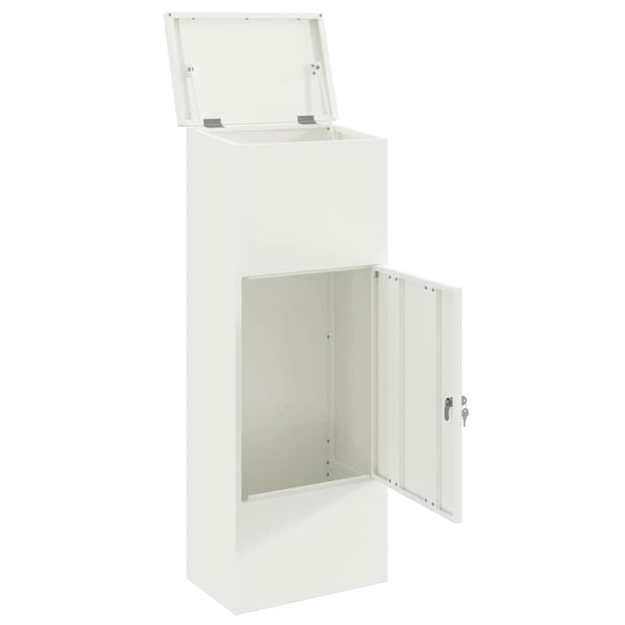 Cutie pentru colet cu depozitare Alb 44,5 x 29 x 110,5 cm Oțel - WALTI WALTI