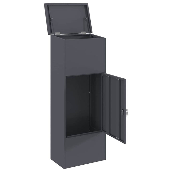 Cutie pentru colet cu ușă Antracit 44,5 x 29 x 110,5 cm Oțel - WALTI WALTI