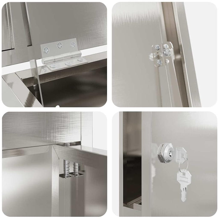 Cutie pentru colet cu depozitare Argintiu 44,5 x 29 x 110,5 cm - WALTI WALTI