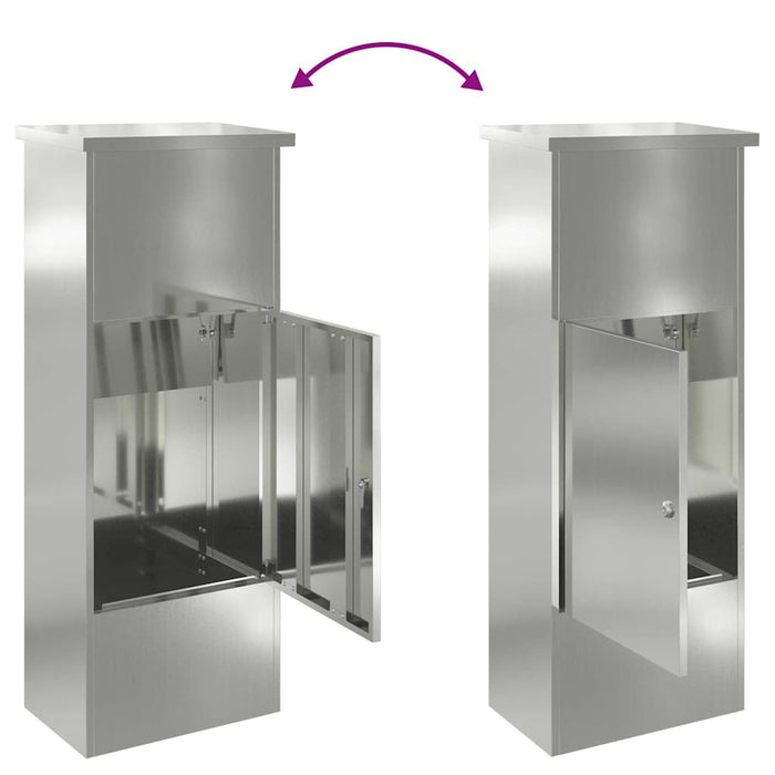 Cutie pentru colet Negru 44,5 x 29 x 110,5 cm Oțel Galvanizat - WALTI WALTI