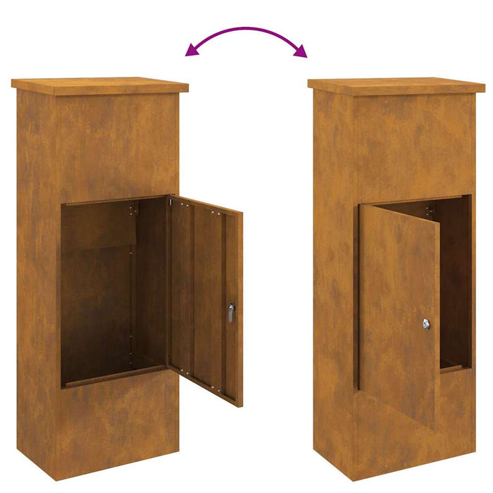 Cutie pentru colet cu depozitare Ruginit 44,5 x 29 x 110,5 cm - WALTI WALTI