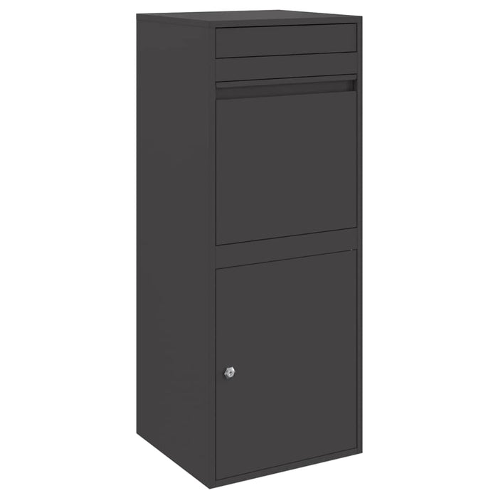Cutie pentru colet cu depozitare Negru 41 x 38 x 103 cm Oțel - WALTI WALTI