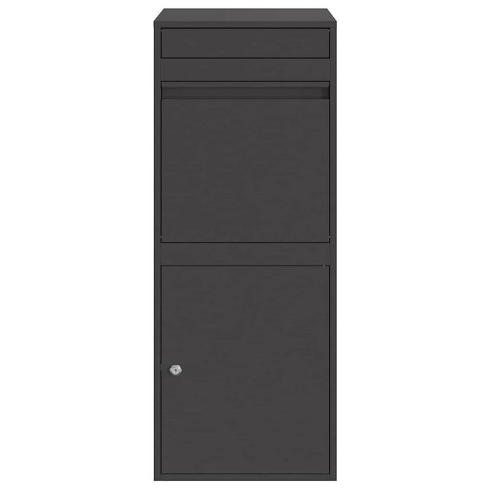 Cutie pentru colet cu depozitare Negru 41 x 38 x 103 cm Oțel - WALTI WALTI