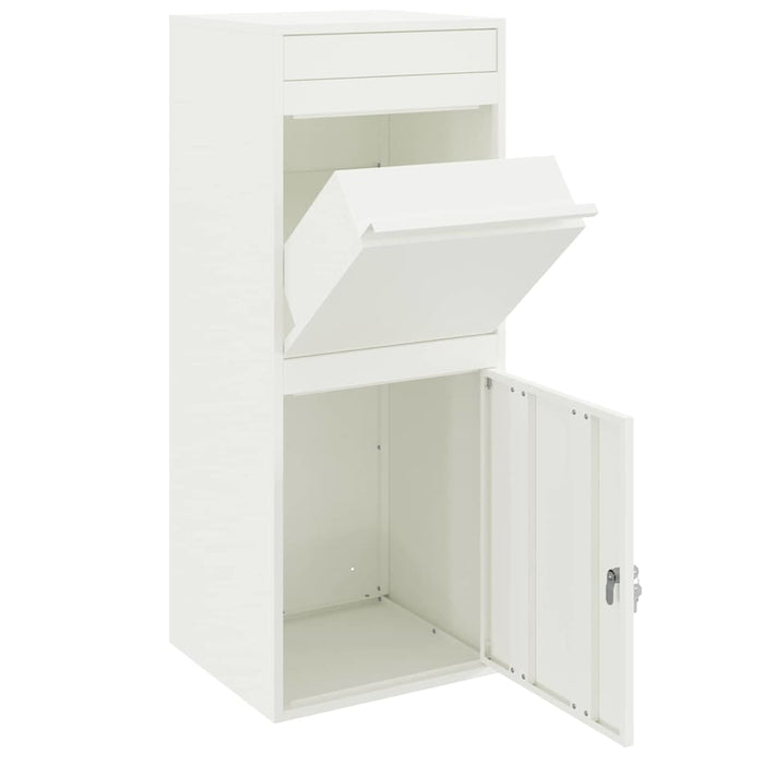 Cutie pentru colet cu depozitare Alb 41 x 38 x 103 cm Oțel - WALTI WALTI