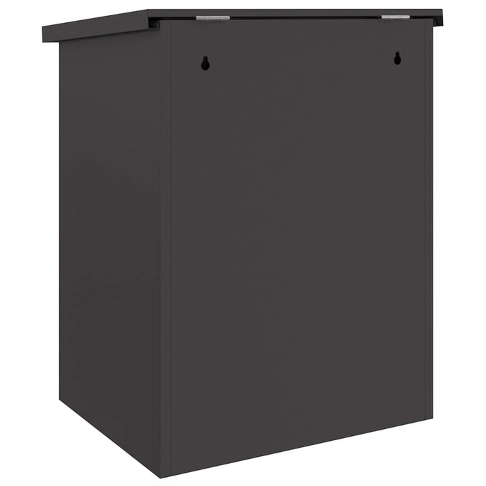 Cutie pentru colet cu depozitare Negru 47.5 x 38 x 59 cm Oțel - WALTI WALTI