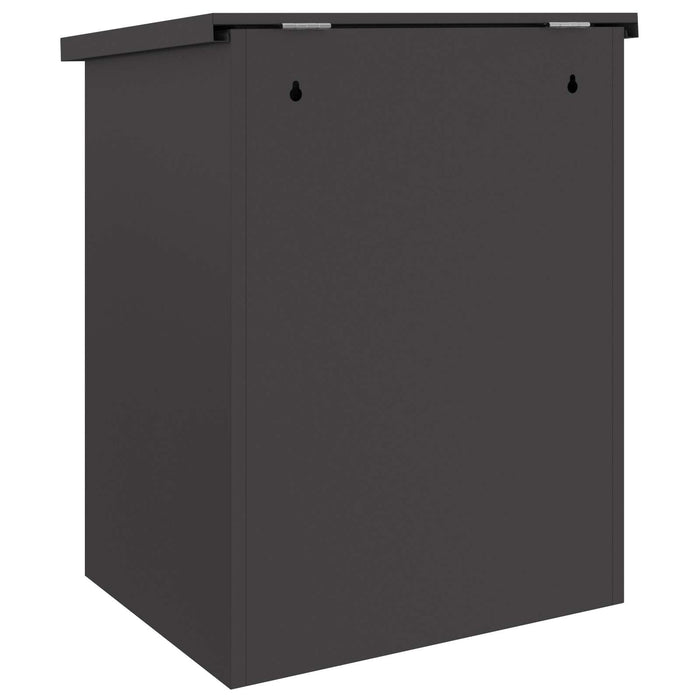 Cutie pentru colet cu depozitare Negru 47,5 x 38 x 59 cm Oțel WALTI