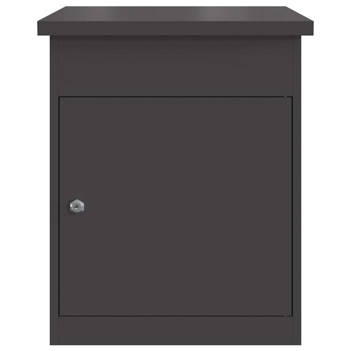 Cutie pentru colet cu depozitare Negru 47.5 x 38 x 59 cm Oțel - WALTI WALTI
