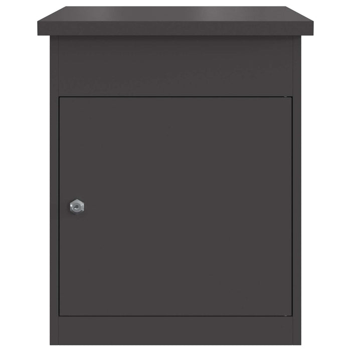 Cutie pentru colet cu depozitare Negru 47,5 x 38 x 59 cm Oțel WALTI
