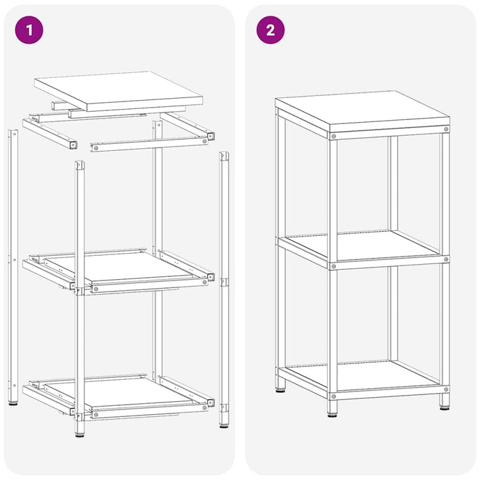 Depozitare pentru bucătărie cu raft Negru 60 x 50 x 92 cm Oțel - WALTI WALTI