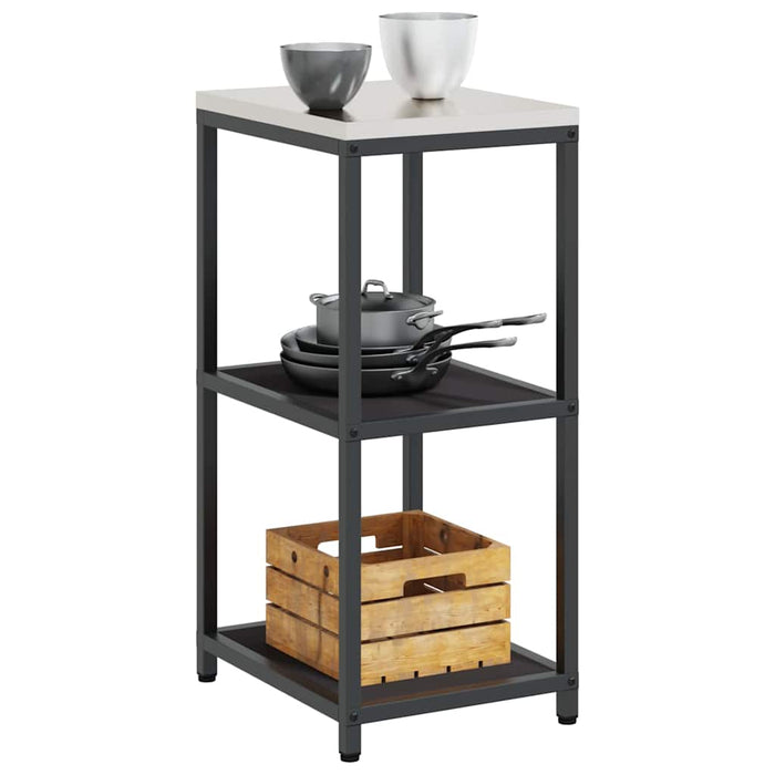 Depozitare pentru bucătărie cu raft Negru 60 x 50 x 92 cm Oțel - WALTI WALTI