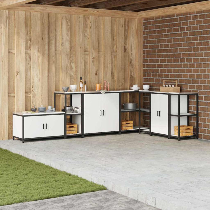 Depozitare pentru bucătărie cu raft Alb 60 x 50 x 92 cm Oțel - WALTI WALTI