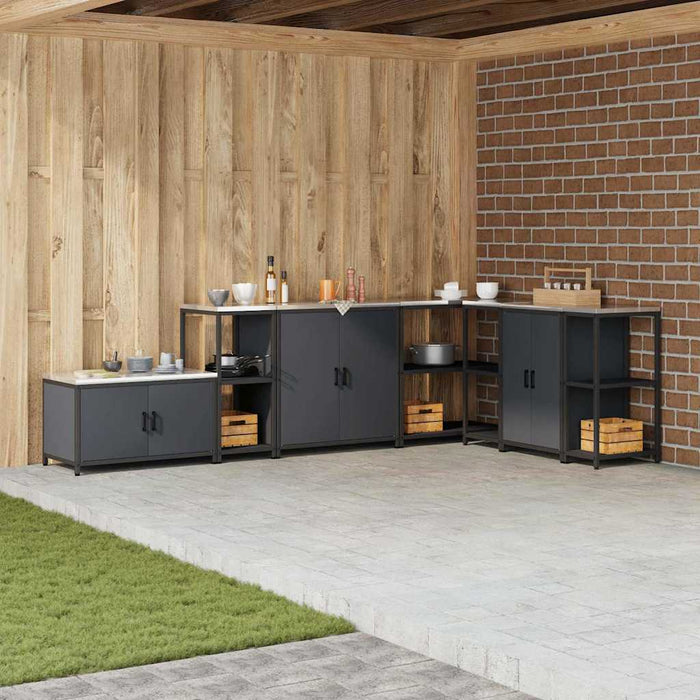 Depozitare pentru bucătărie Antracit 60 x 50 x 92 cm Oțel - WALTI WALTI