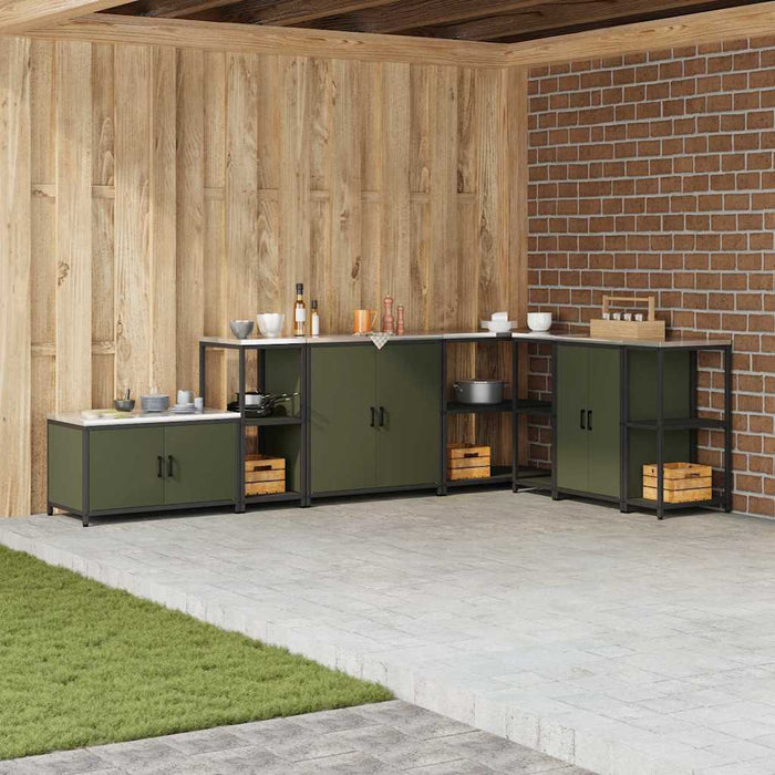 Depozitare pentru bucătărie Verde măsliniu 60 x 50 x 92 cm Oțel - WALTI WALTI
