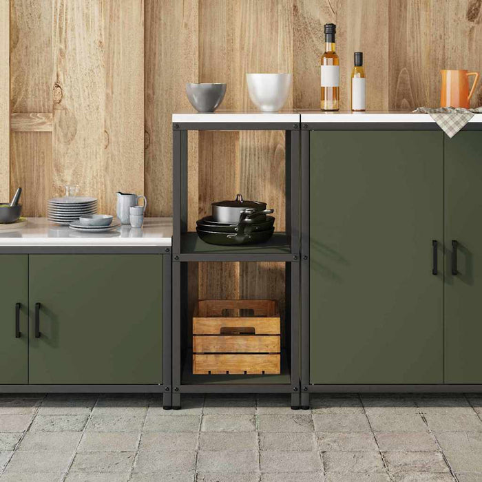 Depozitare pentru bucătărie Verde măsliniu 60 x 50 x 92 cm Oțel - WALTI WALTI