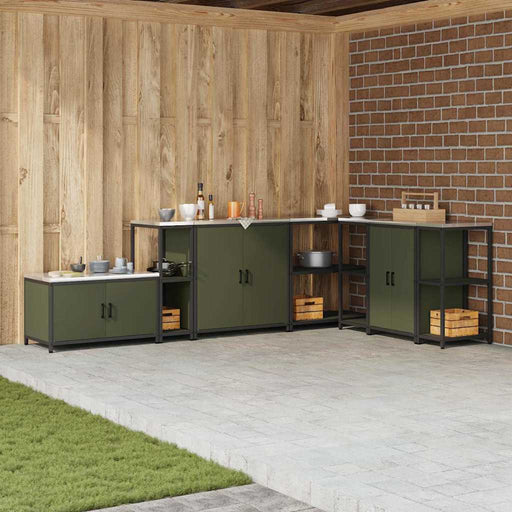 Depozitare pentru bucătărie Verde măsliniu 60 x 50 x 92 cm Oțel - WALTI WALTI