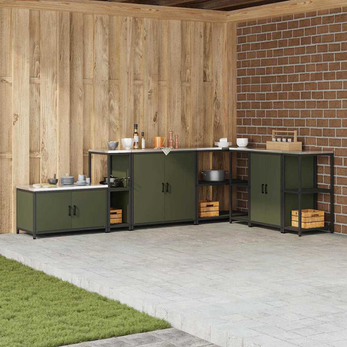 Depozitare pentru bucătărie Verde măsliniu 60 x 50 x 92 cm Oțel - WALTI WALTI