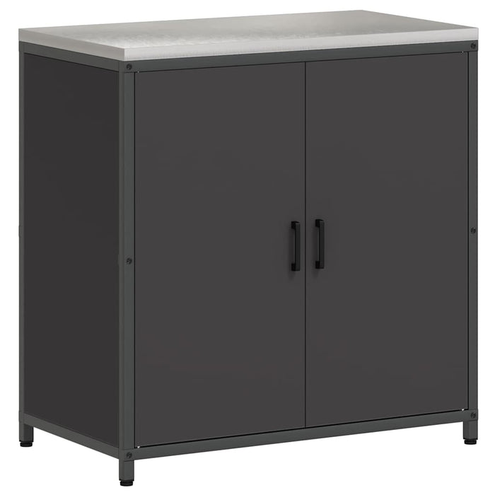 Depozitare pentru bucătărie cu raft Negru 60 x 50 x 92 cm Oțel - WALTI WALTI