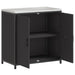 Depozitare pentru bucătărie cu raft Negru 60 x 50 x 92 cm Oțel - WALTI WALTI