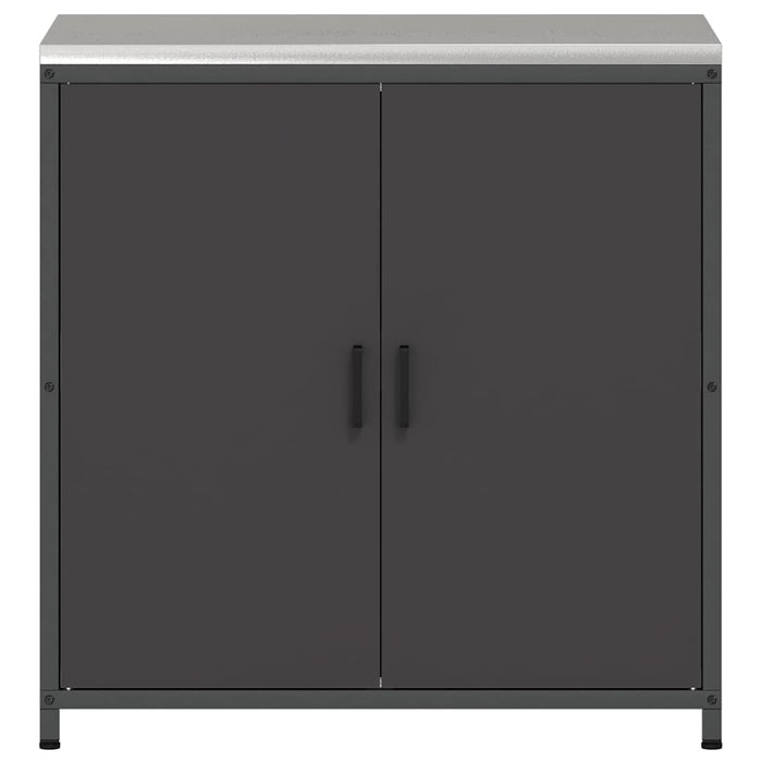 Depozitare pentru bucătărie cu raft Negru 60 x 50 x 92 cm Oțel - WALTI WALTI