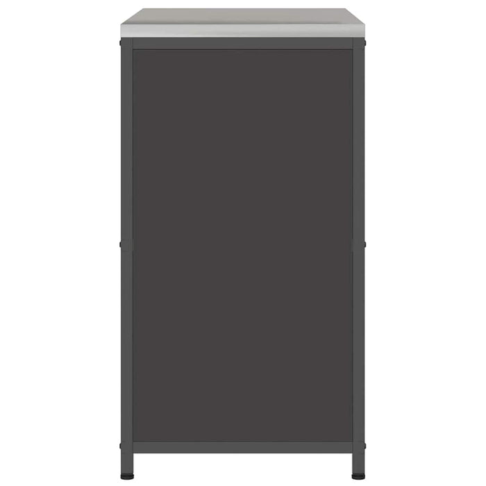 Depozitare pentru bucătărie cu raft Negru 60 x 50 x 92 cm Oțel - WALTI WALTI