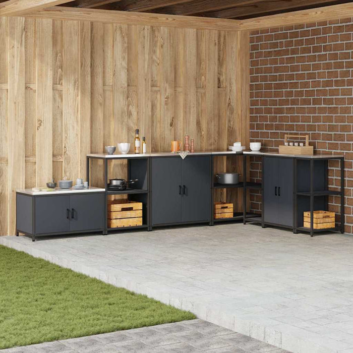 Depozitare pentru bucătărie Antracit 60 x 50 x 92 cm Oțel - WALTI WALTI