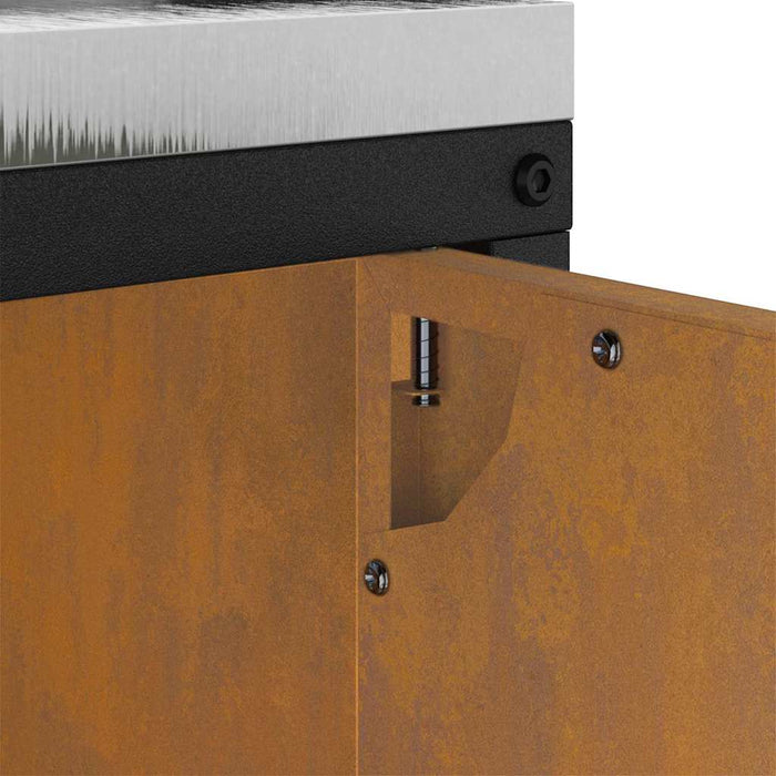 Depozitare pentru bucătărie cu ușă Ruginit 60 x 50 x 92 cm Oțel - WALTI WALTI