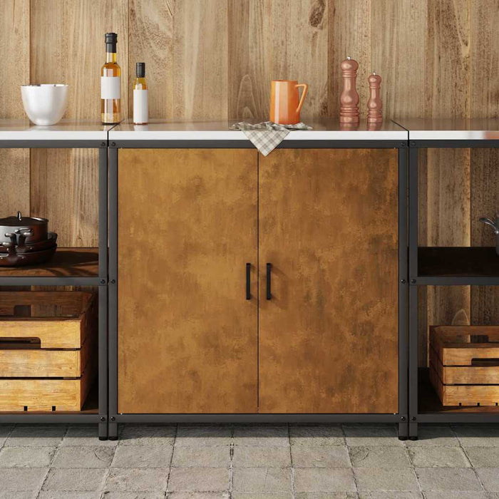 Depozitare pentru bucătărie cu ușă Ruginit 60 x 50 x 92 cm Oțel - WALTI WALTI