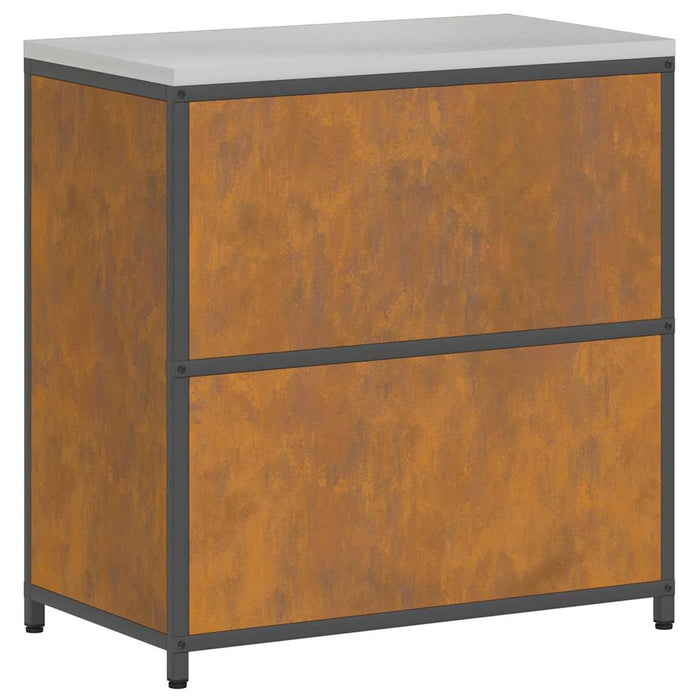 Depozitare pentru bucătărie cu ușă Ruginit 60 x 50 x 92 cm Oțel - WALTI WALTI