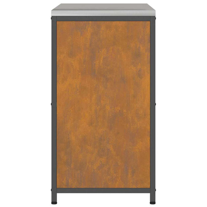 Depozitare pentru bucătărie cu ușă Ruginit 60 x 50 x 92 cm Oțel - WALTI WALTI