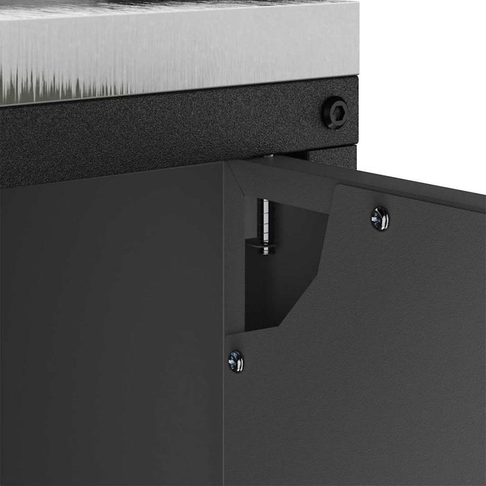 Depozitare pentru bucătărie cu raft Negru 60 x 50 x 92 cm Oțel - WALTI WALTI