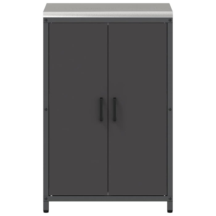 Depozitare pentru bucătărie cu raft Negru 60 x 50 x 92 cm Oțel - WALTI WALTI