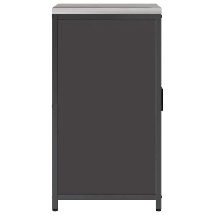 Depozitare pentru bucătărie cu raft Negru 60 x 50 x 92 cm Oțel - WALTI WALTI