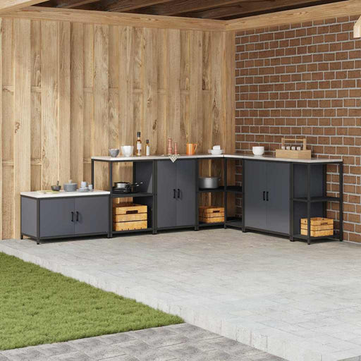 Depozitare pentru bucătărie Antracit 60 x 50 x 92 cm Oțel - WALTI WALTI